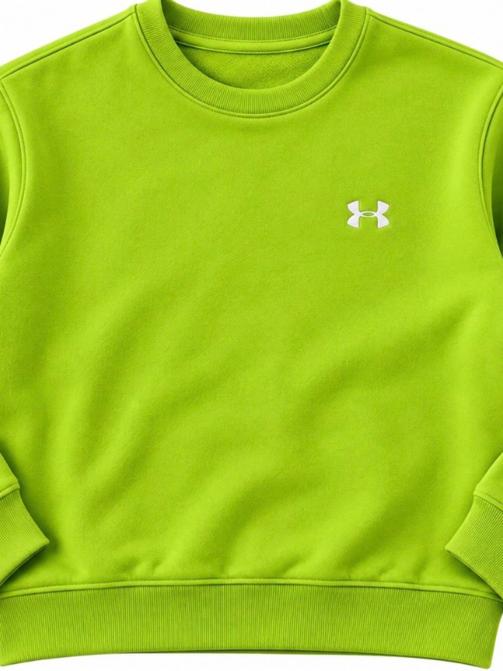 Under Armour Kids Neon Lime Green Crewneck Sweatshirt